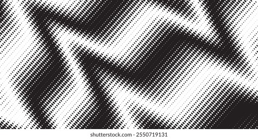 Halftone black polka dots pattern on white background, minimalist abstract wall, arranged in diagonal lines, Black and white dotted texture background. vektor