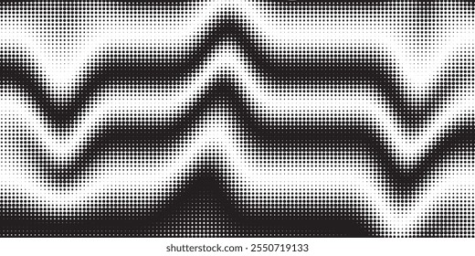 Halftone black polka dots pattern on white background, minimalist abstract wall, arranged in diagonal lines, Black and white dotted texture background.