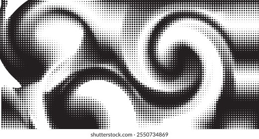 Halftone black polka dots pattern on white background, minimalist abstract wall, arranged in diagonal lines, Black and white doted texture background.