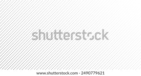 Halftone black polka dots pattern on white background, minimalist abstract wall, arranged in diagonal lines, Black and white doted texture background. modern