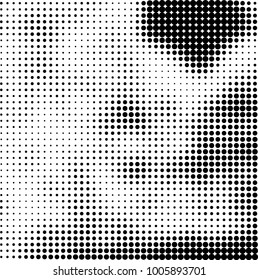 Halftone black and white