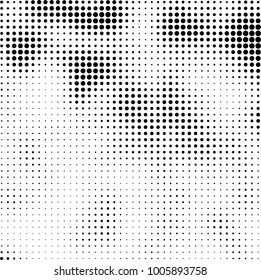 Halftone black and white