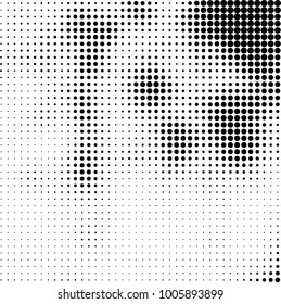 Halftone black and white