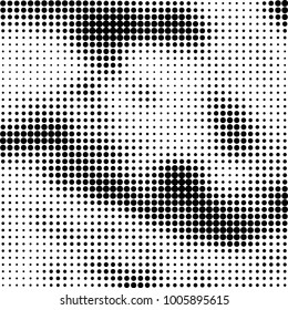 Halftone black and white