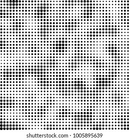 Halftone black and white