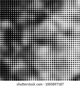 Halftone black and white