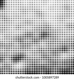 Halftone black and white