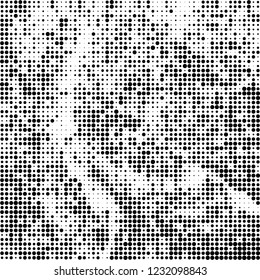Halftone black and white