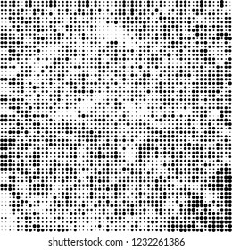 Halftone black and white