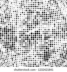 Halftone black and white