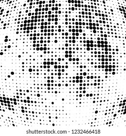 Halftone black and white