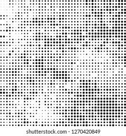 Halftone black and white