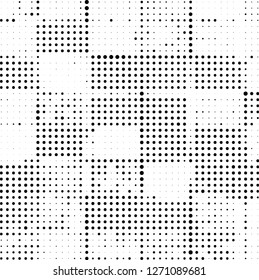Halftone black and white