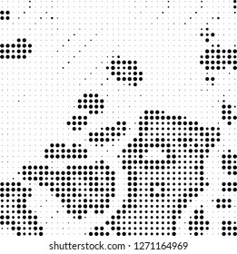 Halftone black and white