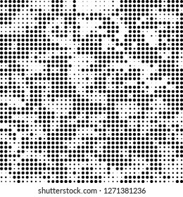 Halftone black and white