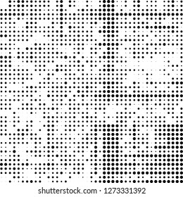 Halftone black and white