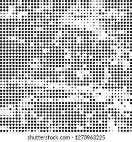 Halftone black and white