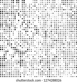 Halftone black and white