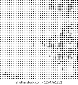 Halftone black and white