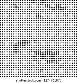 Halftone black and white