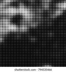 Halftone black and white