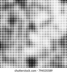 Halftone black and white
