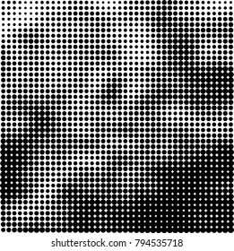 Halftone black and white