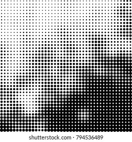 Halftone black and white