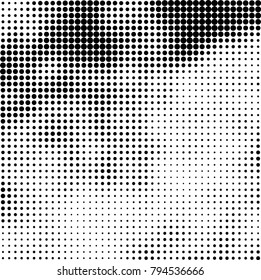 Halftone black and white