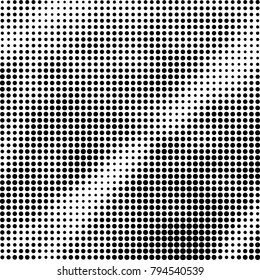Halftone black and white