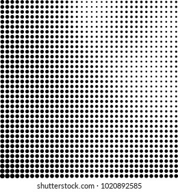 Halftone black and white abstract grunge background. Monochrome pattern with spots of ink. Texture of chaotic elements for printing and design