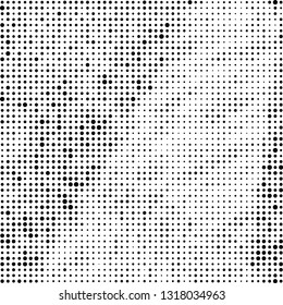 Halftone black and white. Abstract monochrome background. Pattern of dots on white background. Texture pop art for business cards, labels, icons, posters, icons