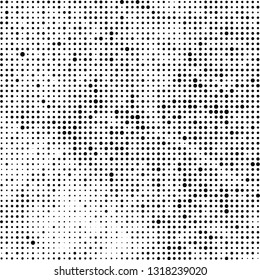 Halftone black and white. Abstract monochrome background. Pattern of dots on white background. Texture pop art for business cards, labels, icons, posters, icons