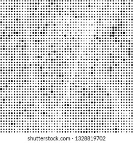 Halftone black and white. Abstract monochrome background. Pattern of dots on white background. Texture pop art for business cards, labels, icons, posters, icons