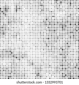 Halftone black and white. Abstract monochrome background. Pattern of dots on white background. Texture pop art for business cards, labels, icons, posters, icons