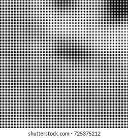 Halftone black and white. Abstract pattern of spots of ink. Modern art texture Vector for posters, postcard, grunge cover. Vintage futuristic texture gradient
