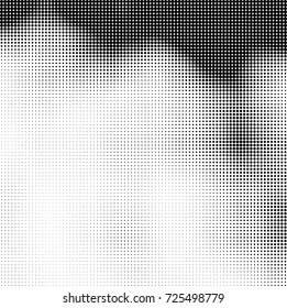 Halftone black and white. Abstract pattern of spots of ink. Modern art texture Vector for posters, postcard, grunge cover. Vintage futuristic texture gradient