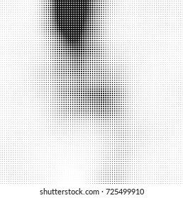 Halftone black and white. Abstract pattern of spots of ink. Modern art texture Vector for posters, postcard, grunge cover. Vintage futuristic texture gradient