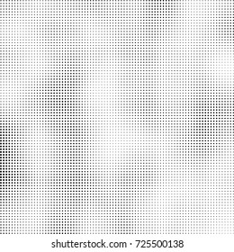 Halftone black and white. Abstract pattern of spots of ink. Modern art texture Vector for posters, postcard, grunge cover. Vintage futuristic texture gradient