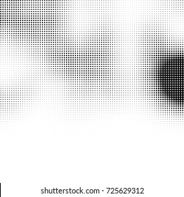 Halftone black and white. Abstract pattern of spots of ink. Modern art texture Vector for posters, postcard, grunge cover. Vintage futuristic texture gradient