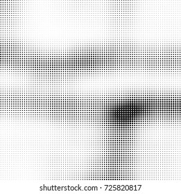 Halftone black and white. Abstract pattern of spots of ink. Modern art texture Vector for posters, postcard, grunge cover. Vintage futuristic texture gradient