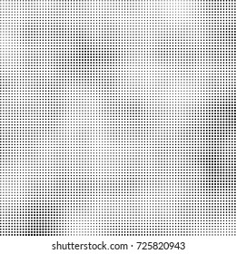 Halftone black and white. Abstract pattern of spots of ink. Modern art texture Vector for posters, postcard, grunge cover. Vintage futuristic texture gradient