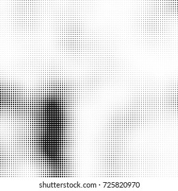 Halftone black and white. Abstract pattern of spots of ink. Modern art texture Vector for posters, postcard, grunge cover. Vintage futuristic texture gradient