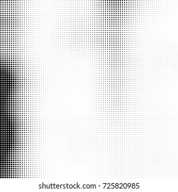 Halftone black and white. Abstract pattern of spots of ink. Modern art texture Vector for posters, postcard, grunge cover. Vintage futuristic texture gradient