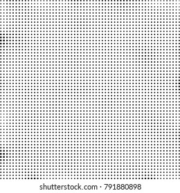 Halftone black and white abstract pattern of dots in black on a white background