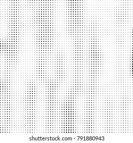 Halftone black and white abstract pattern of dots in black on a white background