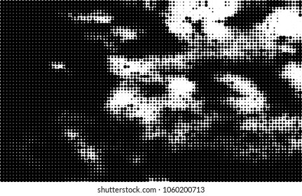 Halftone black and white abstract texture