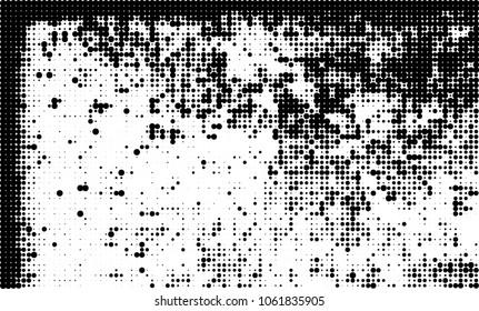 Halftone black and white abstract texture
