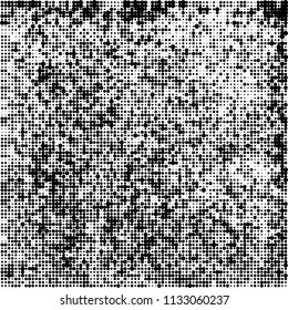 Halftone black and white. Abstract texture of spots on white background