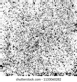 Halftone black and white. Abstract texture of spots on white background